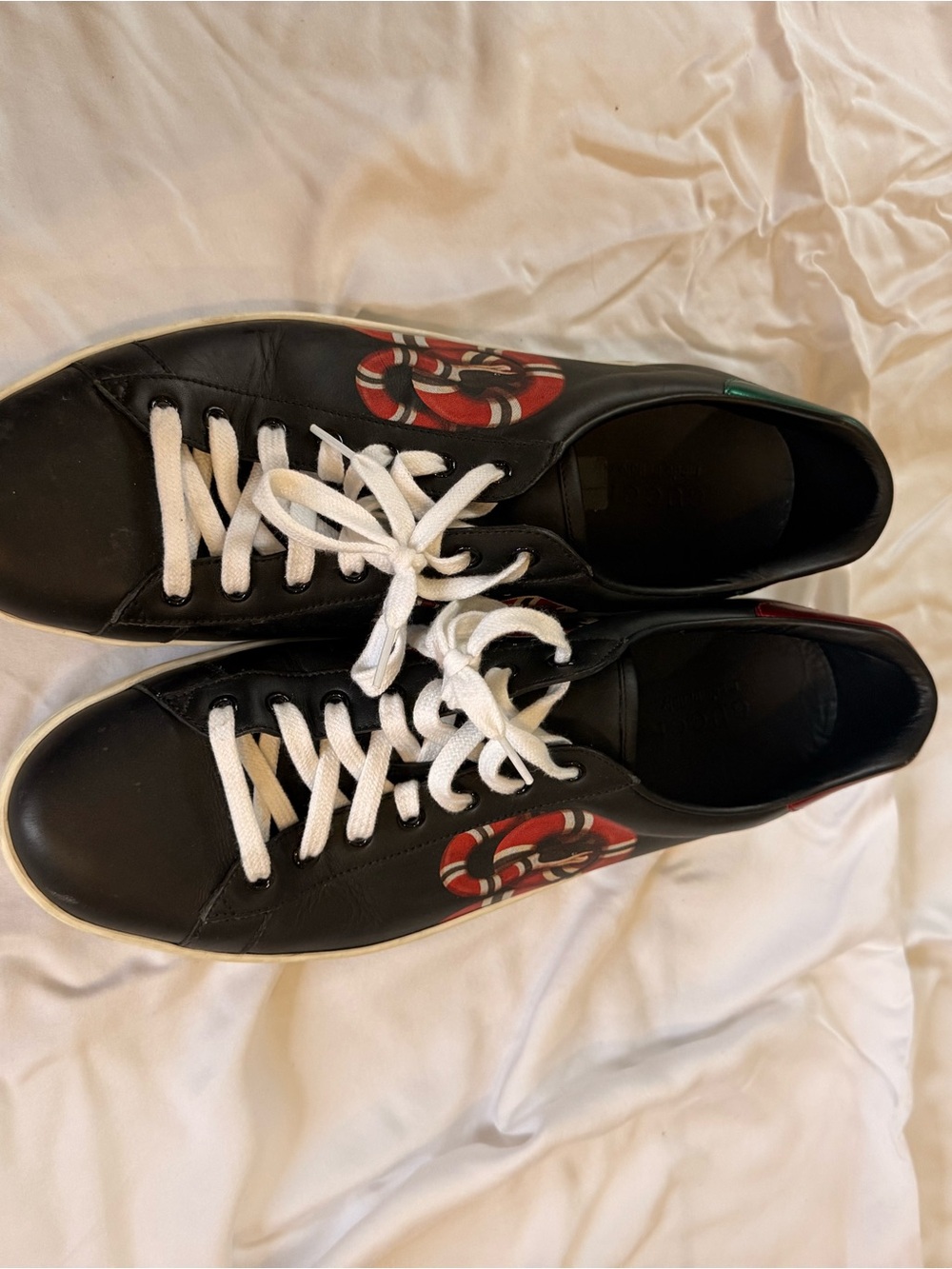 Gucci Ace Snake Embroidered Low Top Sneakers Size EU 47 NO BOX *BUBBLE WRAPPED*